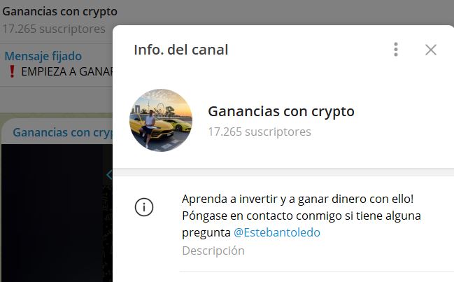 ganancias con crypto - Listado de CANALES EN TELEGRAM de INVERSIÓN ESTAFA 2023