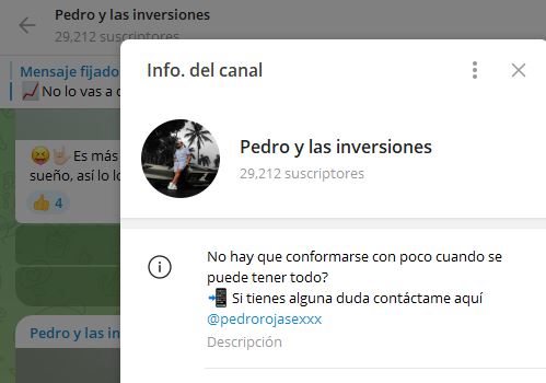 Pedro y las inversiones - Listado de BOTS en Telegram que son ESTAFA