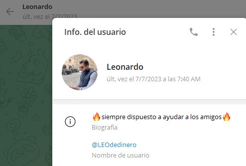 leonardo - Listado de Canales en Telegram sobre Algoritmos de Casino online ESTAFA