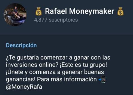 rafael moneymaker - Listado de CANALES EN TELEGRAM de INVERSIÓN ESTAFA 2023