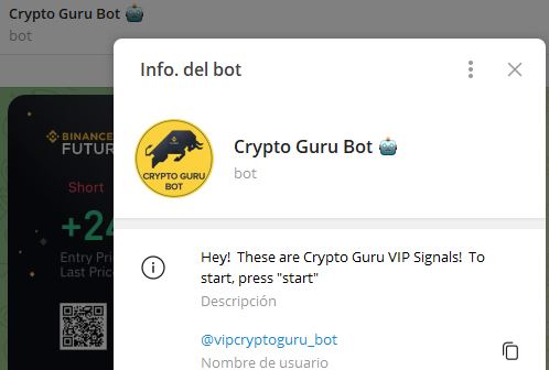 Crypto Guru Bot - Listado de BOTS en Telegram que son ESTAFA