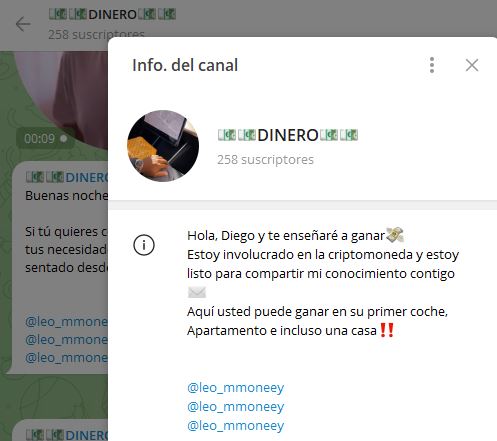 DINERO - Listado de CANALES EN TELEGRAM de INVERSIÓN ESTAFA 2023