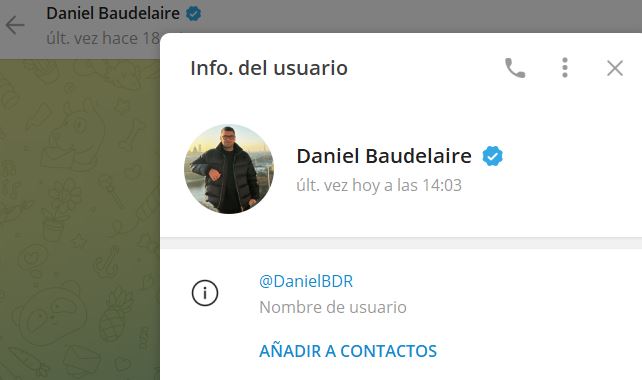 Daniel Baudelaire - Listado Canales en Telegram de Trading ESTAFAS