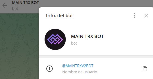 MAIN TRX BOT - Listado de BOTS en Telegram que son ESTAFA