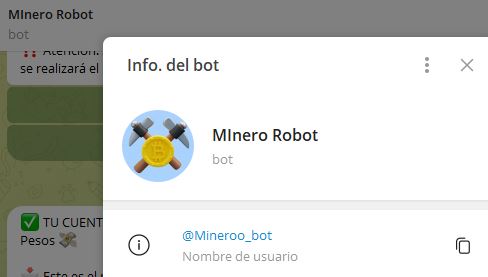 Minero Bot - Listado de BOTS en Telegram que son ESTAFA