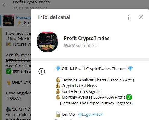 Profit Cryptotrades - Listado de BOTS en Telegram que son ESTAFA