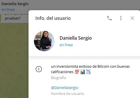 daniella sergio - Listado de CANALES EN TELEGRAM de INVERSIÓN ESTAFA 2023