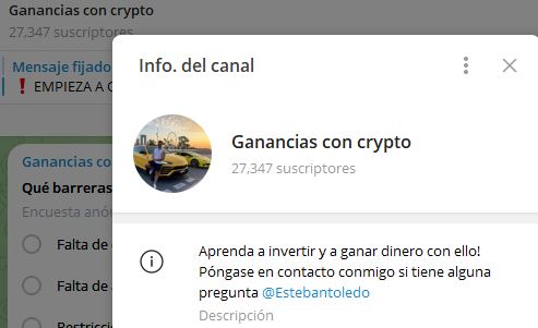 ganancias con crypto - Listado de BOTS en Telegram que son ESTAFA