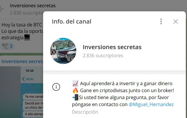 inversiones secretas - Listado de BOTS en Telegram que son ESTAFA