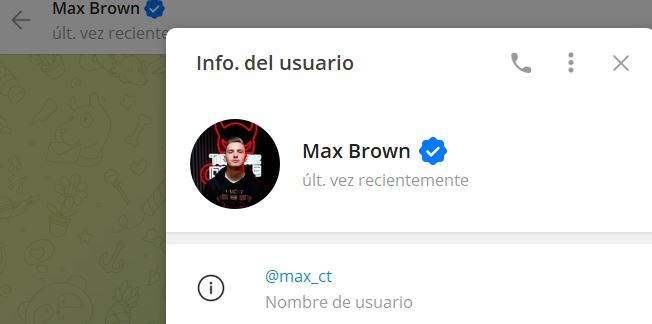 max brown - Listado Canales en Telegram de Trading ESTAFAS