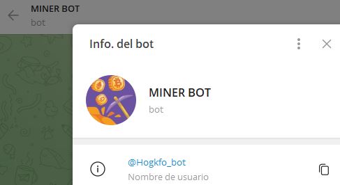 miner bot - Listado de BOTS en Telegram que son ESTAFA