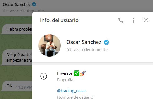 oscar sanchez1 - Listado de CANALES EN TELEGRAM de INVERSIÓN ESTAFA 2023