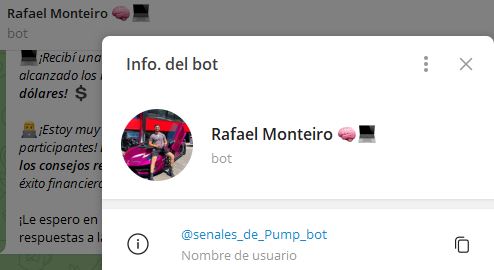 rafael monteiro bot - Listado de BOTS en Telegram que son ESTAFA