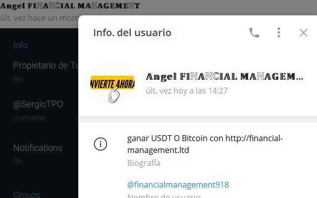 Angel Financial management - Listado de CANALES EN TELEGRAM de INVERSIÓN ESTAFA 2023