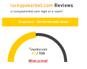 Luckypokerbet ScamAdviser 1 - 🎴 LUCKYPOKERBET: Revisión ¿Es Legítimo? |Bonos y Códigos|
