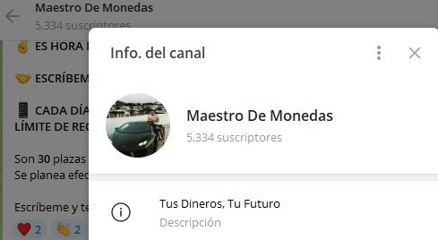Maestro De Monedas - Listado de CANALES EN TELEGRAM de INVERSIÓN ESTAFA 2023