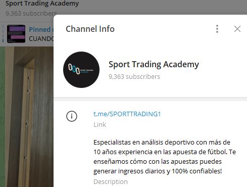 Sports trading academy - Listado Canales en Telegram de Apuestas Deportivas ESTAFA