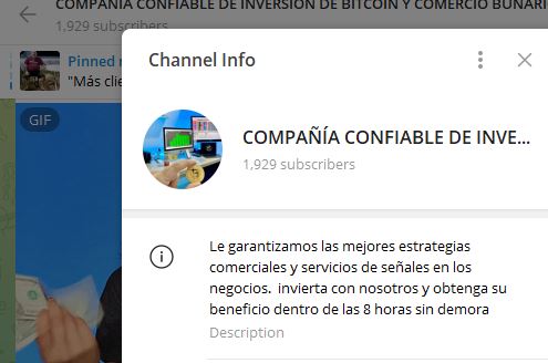 COMPANIA CONFIABLE DE INVERSION DE BITCOIN Y COMERCIO BUNARIO - Listado de CANALES EN TELEGRAM de INVERSIÓN ESTAFA 2023