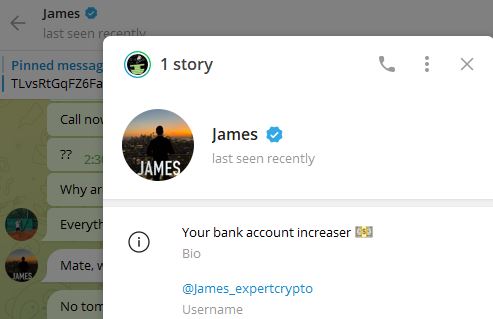 James - Listado Canales en Telegram de Trading ESTAFAS