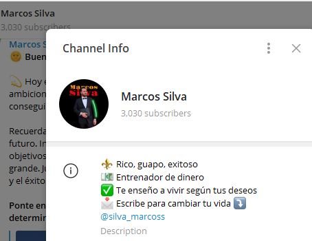 Marcos Silva - Listado de CANALES EN TELEGRAM de INVERSIÓN ESTAFA 2023