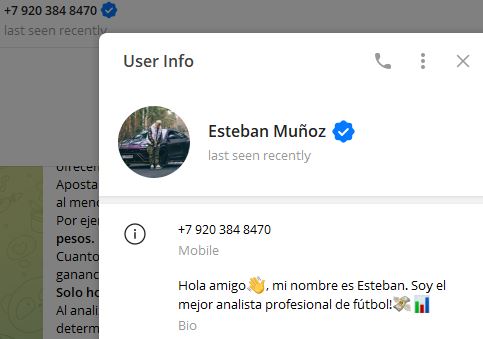 esteban munoz - Listado Canales en Telegram de Apuestas Deportivas ESTAFA