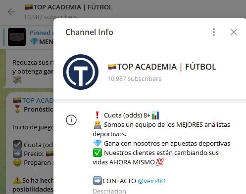 top academia futbol - Listado Canales en Telegram de Apuestas Deportivas ESTAFA