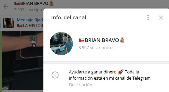 BRIAN BRAVO CHILE - Listado de CANALES EN TELEGRAM de INVERSIÓN ESTAFA 2023