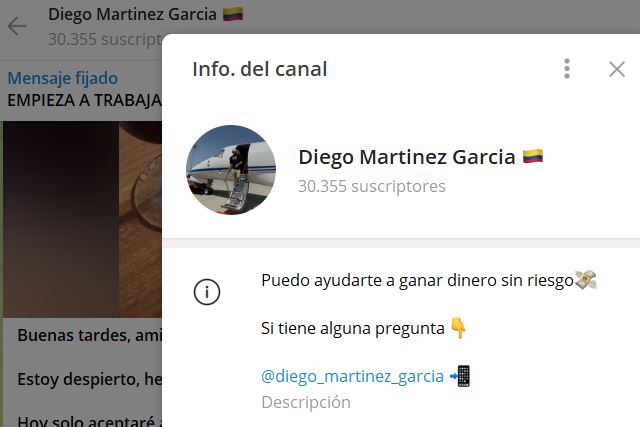 Diego martinez garcia - Listado de CANALES EN TELEGRAM de INVERSIÓN ESTAFA 2023