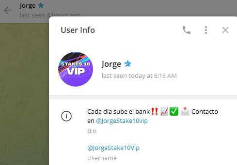 JORGE - Listado Canales en Telegram de Apuestas Deportivas ESTAFA
