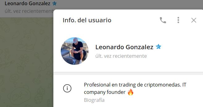 Leonardo gonzalez - Listado Canales en Telegram de Trading ESTAFAS