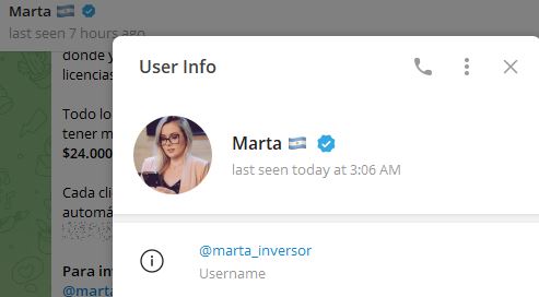 MARTA - Listado de CANALES EN TELEGRAM de INVERSIÓN ESTAFA 2023