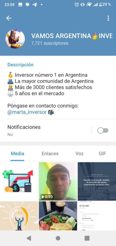 VAMOS ARGENTINA INVERSION CON MARTA 485x1024 - Listado de CANALES EN TELEGRAM de INVERSIÓN ESTAFA 2023