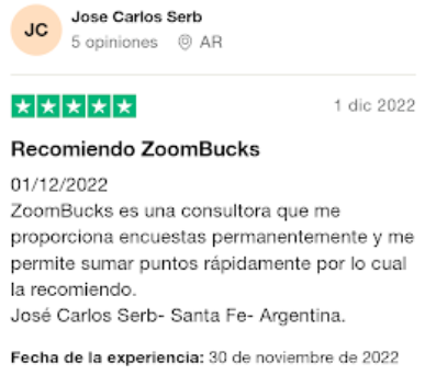 Zoombucks Comentario Positivo 3 -  🌌【ZOOMBUCKS】 [Encuestas y Ofertas de Pagos Altos]