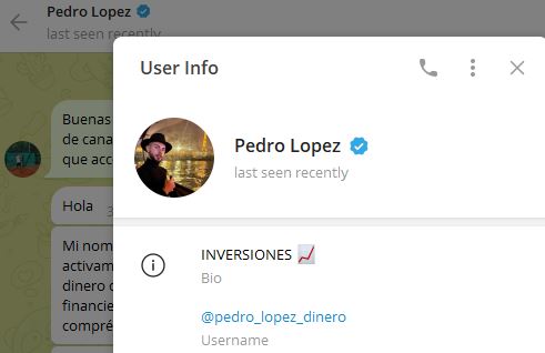 pedro lopez dinero - Listado de CANALES EN TELEGRAM de INVERSIÓN ESTAFA 2023