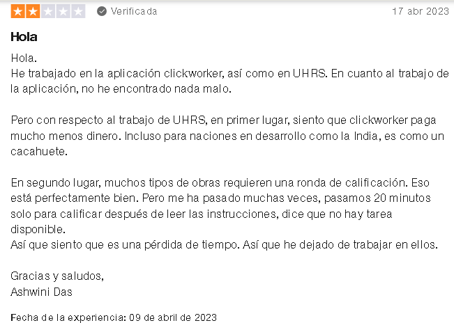 Clickworker Opiniones Negativa 1 - 🧩【CLICKWORKER】 [Mejor Página de MicroJobs 2024]