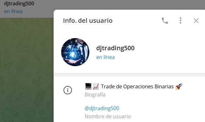djtrading500 - Listado Canales en Telegram de Trading ESTAFAS