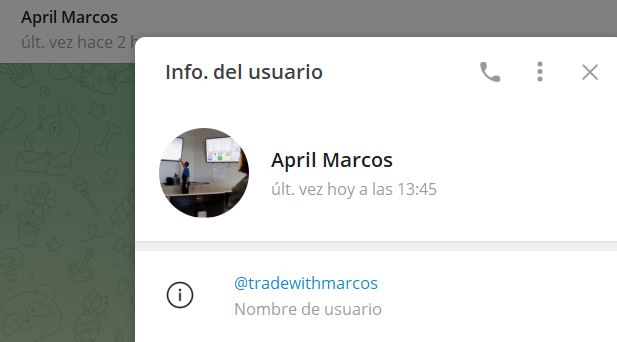April Marcos - Listado Canales en Telegram de Trading ESTAFAS