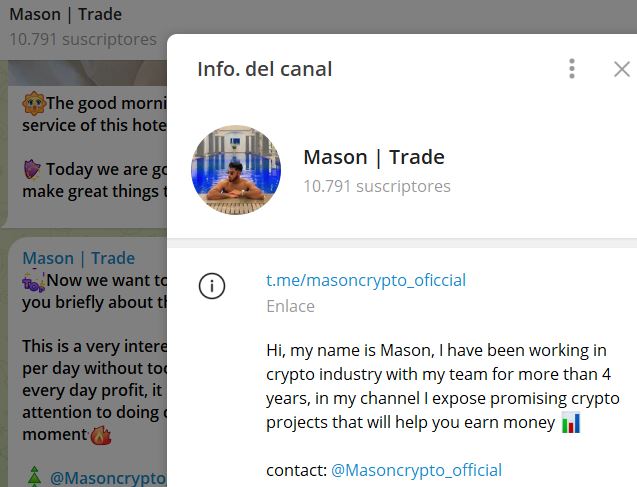 Mason trade - Listado Canales  en Telegram de Pump and Dump ESTAFA