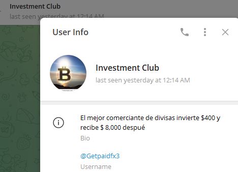 investment club - Listado de CANALES EN TELEGRAM de INVERSIÓN ESTAFA 2023