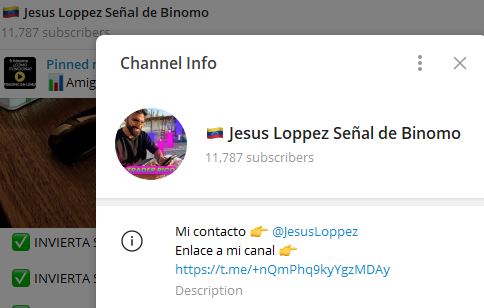 jesus Loppez senal de Binomo - Listado de CANALES EN TELEGRAM de INVERSIÓN ESTAFA 2023
