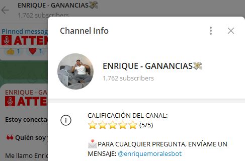 ENRIQUE GANANCIAS - Listado de Canales en Telegram sobre Algoritmos de Casino online ESTAFA