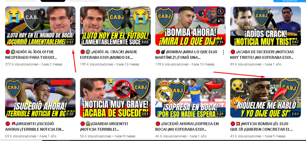 Ejemplo Boca Juniors YouTube 1024x475 - 【3 Mejores Estrategias de Contenido Automatizadas en YouTube】