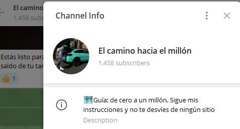 El camino hacia el millon - Listado de CANALES EN TELEGRAM de INVERSIÓN ESTAFA 2023