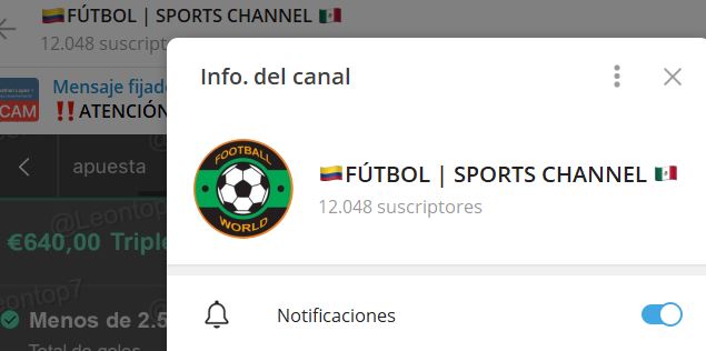 FUTBOL SPORTS CHANNEL - Listado Canales en Telegram de Apuestas Deportivas ESTAFA