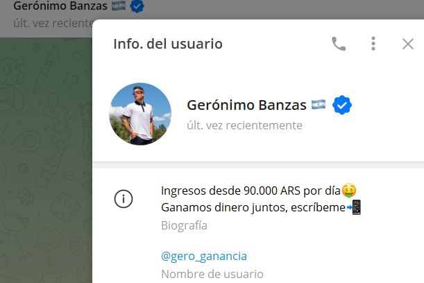 Geronimo Banzas - Listado de Canales en Telegram sobre Algoritmos de Casino online ESTAFA