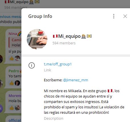 Mi equipo - Listado de Canales en Telegram sobre Algoritmos de Casino online ESTAFA