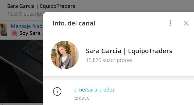 Sara Garcia Equipotraders - Listado de CANALES EN TELEGRAM de INVERSIÓN ESTAFA 2023