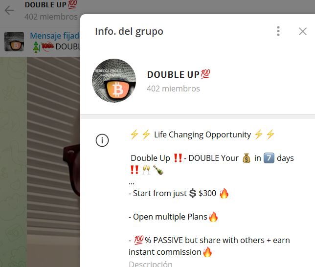 double up - Listado de CANALES EN TELEGRAM de INVERSIÓN ESTAFA 2023