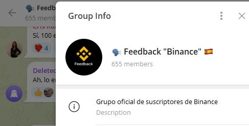 feedback binance - Listado de CANALES EN TELEGRAM de INVERSIÓN ESTAFA 2023