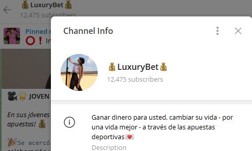 luxury bet 1 - Listado Canales en Telegram de Apuestas Deportivas ESTAFA